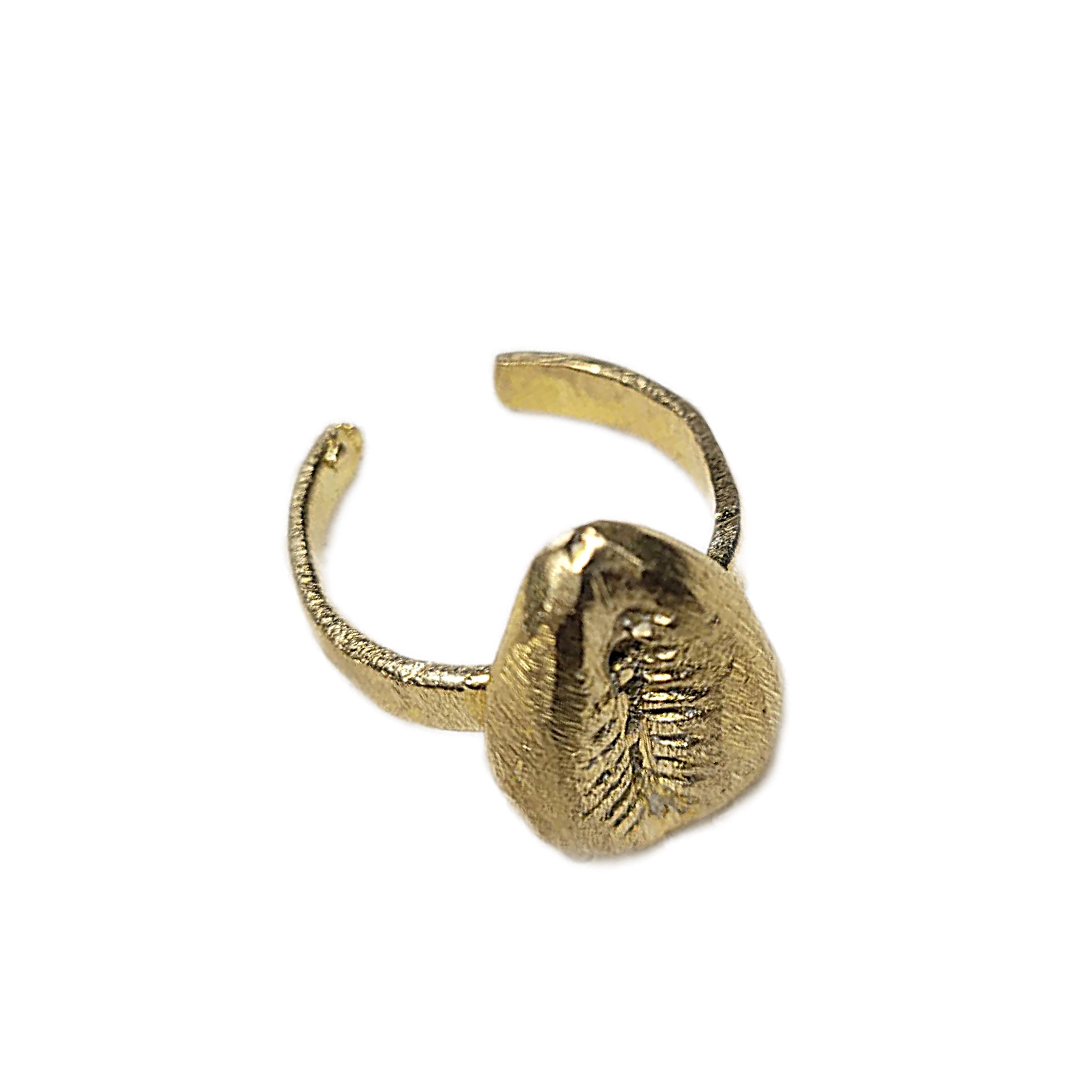 Introducing our Adjustable Brass Cowrie Shell Ring, a symbol of fertility and prosperity meticulously crafted into a timeless piece of jewelry. This elegant ring not only adds a touch of sophistication to your style but also carries the powerful symbolism of the cowrie shell, representing abundance, fertility, and prosperity. Cowrie Shell Ring